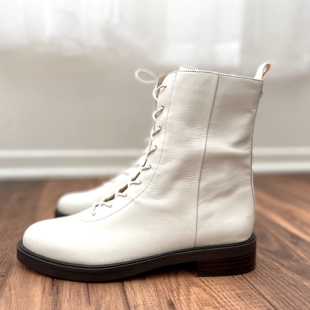 Sam Edelman- Ivory Nellyn Combat Boots